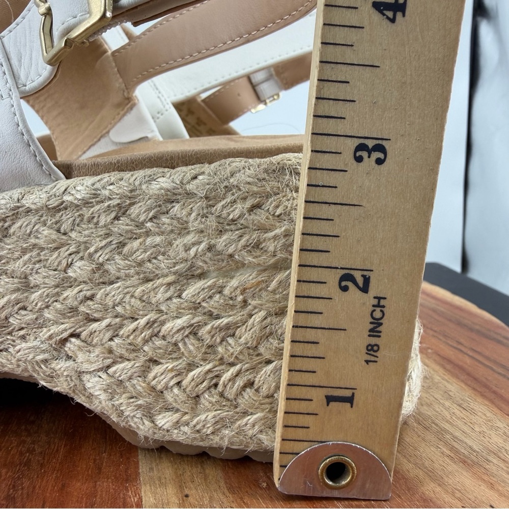 Dr.‎ Scholl's Women's Delaney Espadrille Wedge Sandal, White sz 7.5 faux leather - Picture 12 of 12